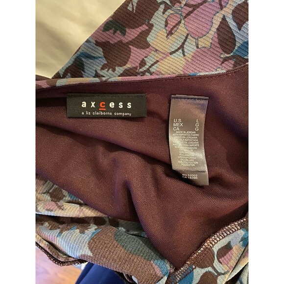 Axcess Womens Cap Sleeved Size Large Lined Blouse Spring Summer Top - Picture 7 of 9